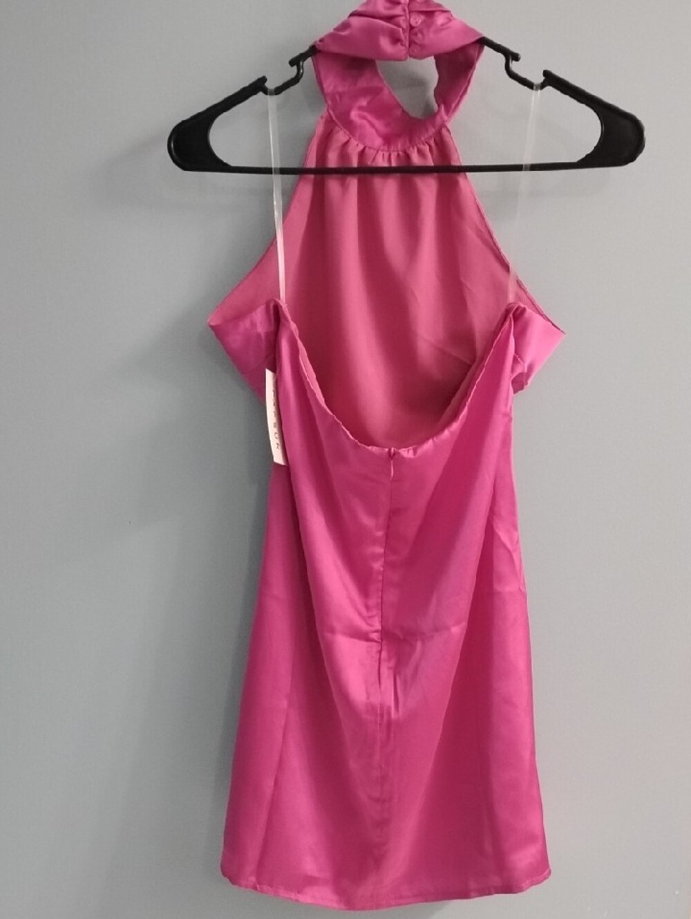 NWT PacSun Hot Pink Halter Dress Size Medium - Picture 5 of 6